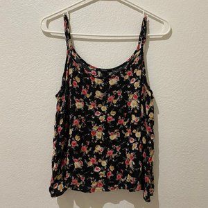 Floral spaghetti strap crop top - Forever 21